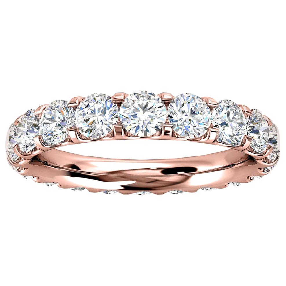 For Sale:  18K Rose Gold Viola Eternity Micro-Prong Diamond Ring '2 Ct. tw'