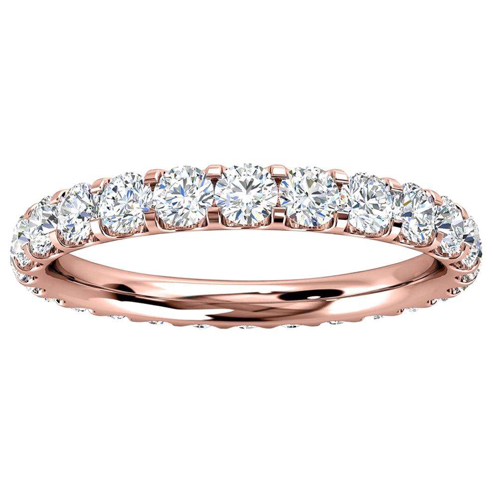 For Sale:  18k Rose Gold Viola Eternity Micro-Prong Diamond Ring '3/4 Ct. Tw'