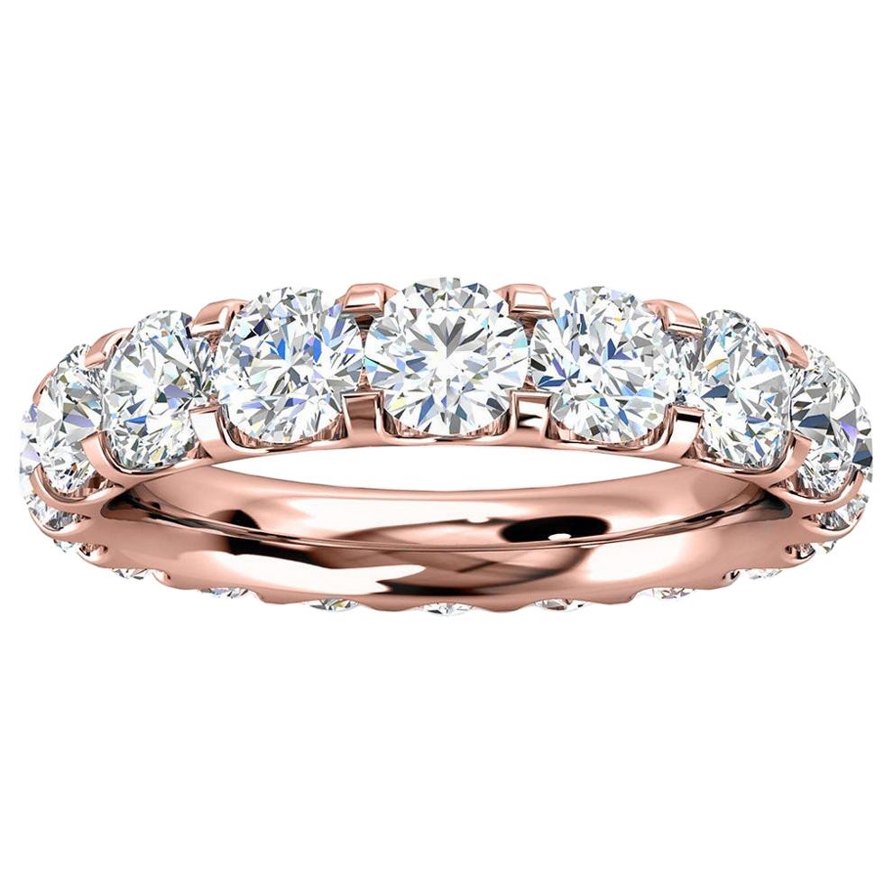 For Sale:  18K Rose Gold Viola Eternity Micro-Prong Diamond Ring '3 Ct. tw'