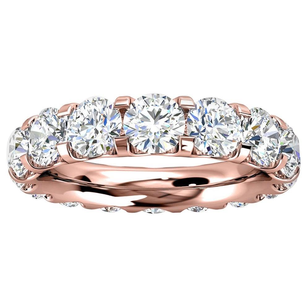 For Sale:  18K Rose Gold Viola Eternity Micro-Prong Diamond Ring '4 Ct. Tw'