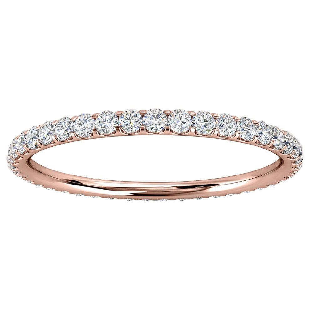 For Sale:  18K Rose Gold Viola Mini Eternity Micro-Prong Diamond Ring '1/3 Ct. tw'