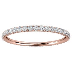 18K Roségold Viola Mini Eternity Diamantring mit Mikro-Krappen '1/3 Ct. tw'