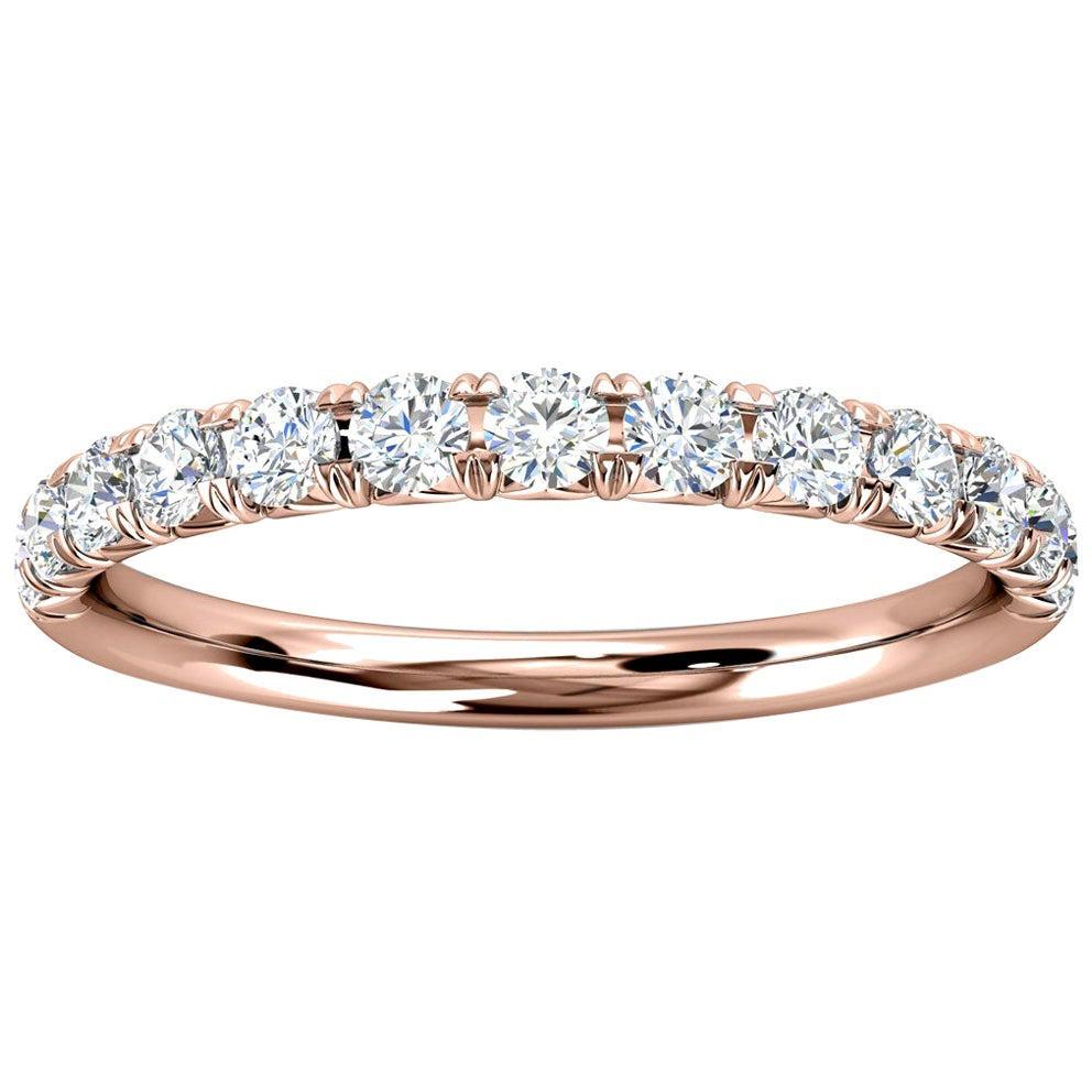 For Sale:  18k Rose Gold Voyage French Pave Diamond Ring '1/3 Ct. Tw'