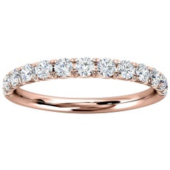 Anello Voyage French Pave Diamond in oro rosa 18k '1/3 Ct. Tw'