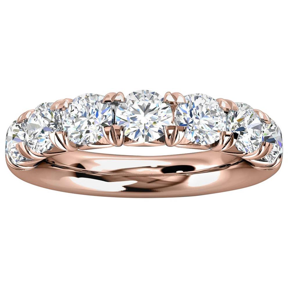 For Sale:  18k Rose Gold Voyage French Pave Diamond Ring '2 Ct. Tw'
