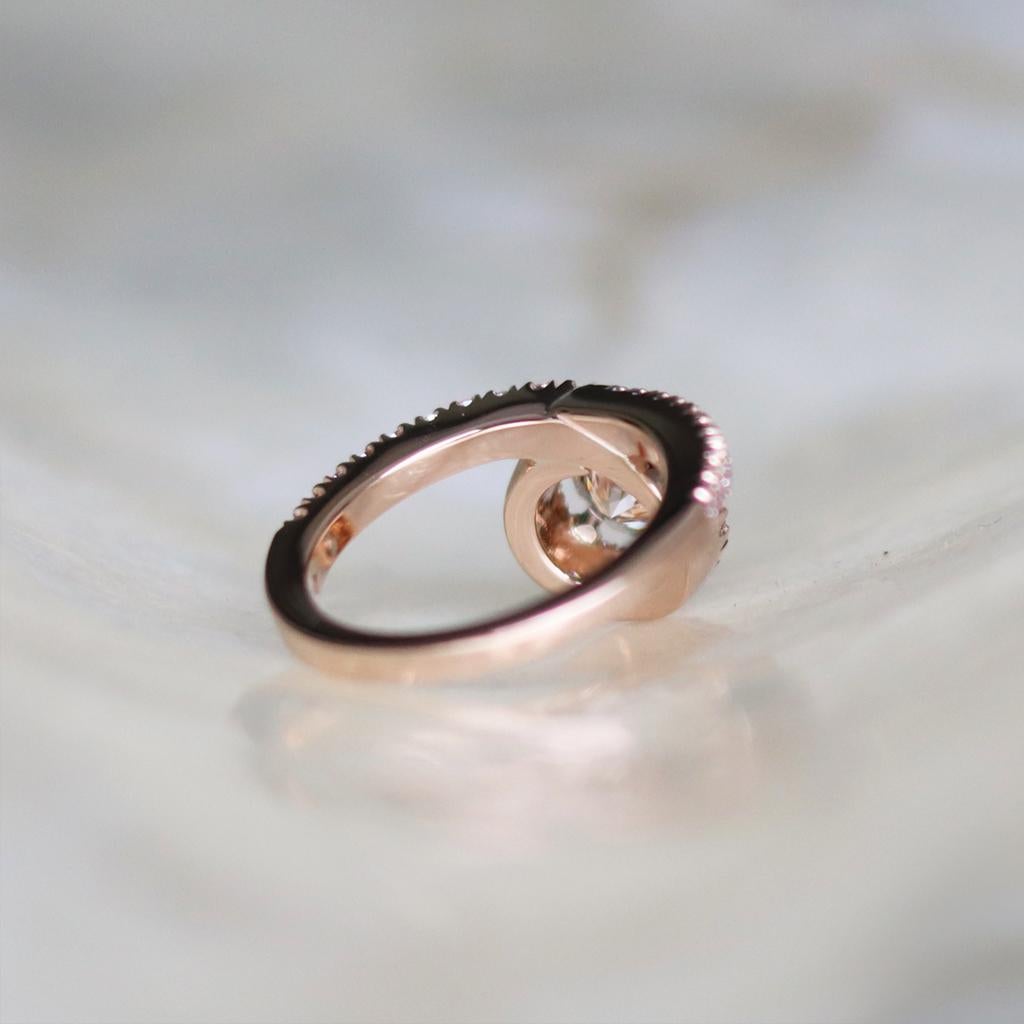 Contemporary 18K Rose Gold VVS Brown and Fancy Pink Diamond Stacking Entourage Ring