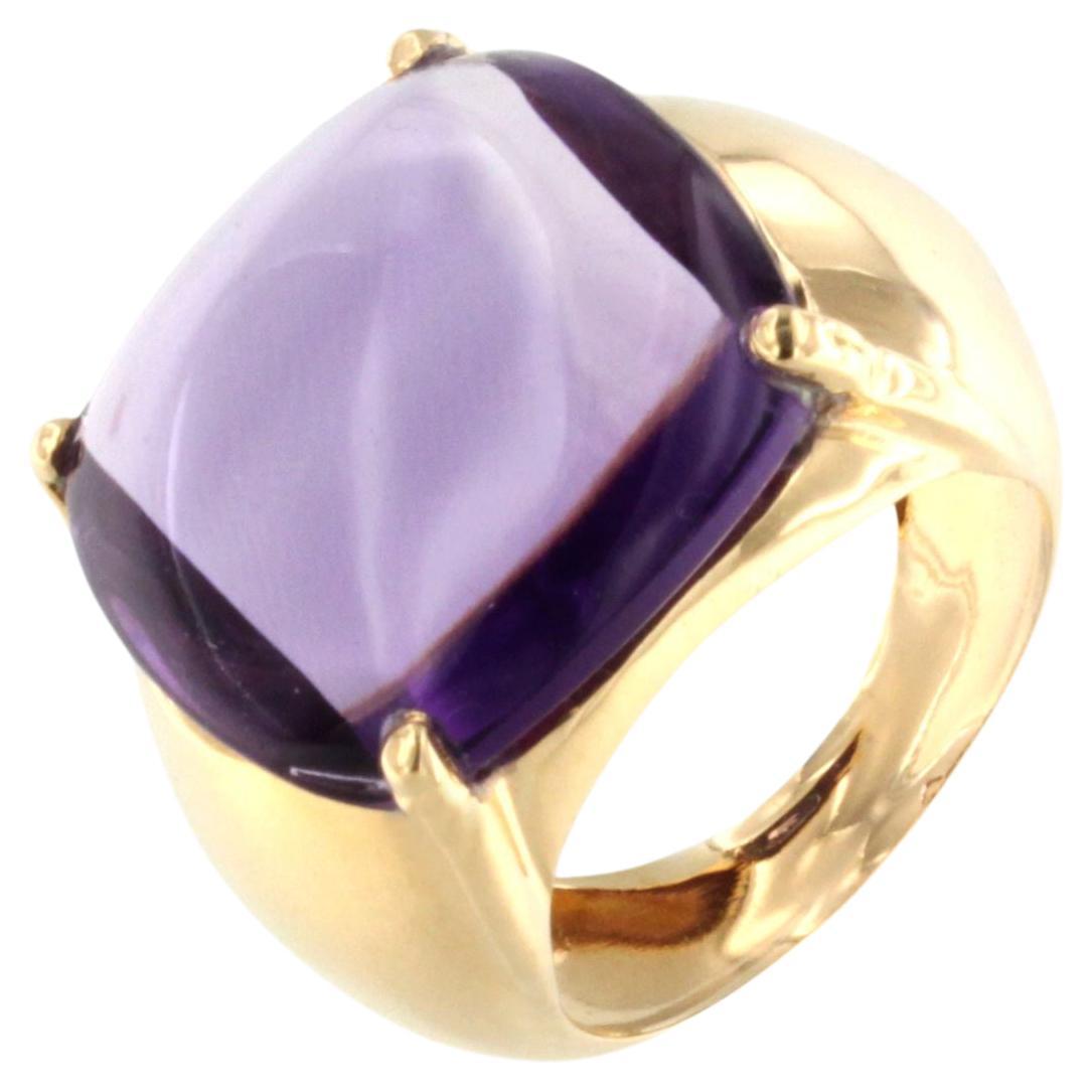 18k Rose Gold with Amethyst Ring For Sale