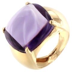18k Rose Gold with Amethyst Ring