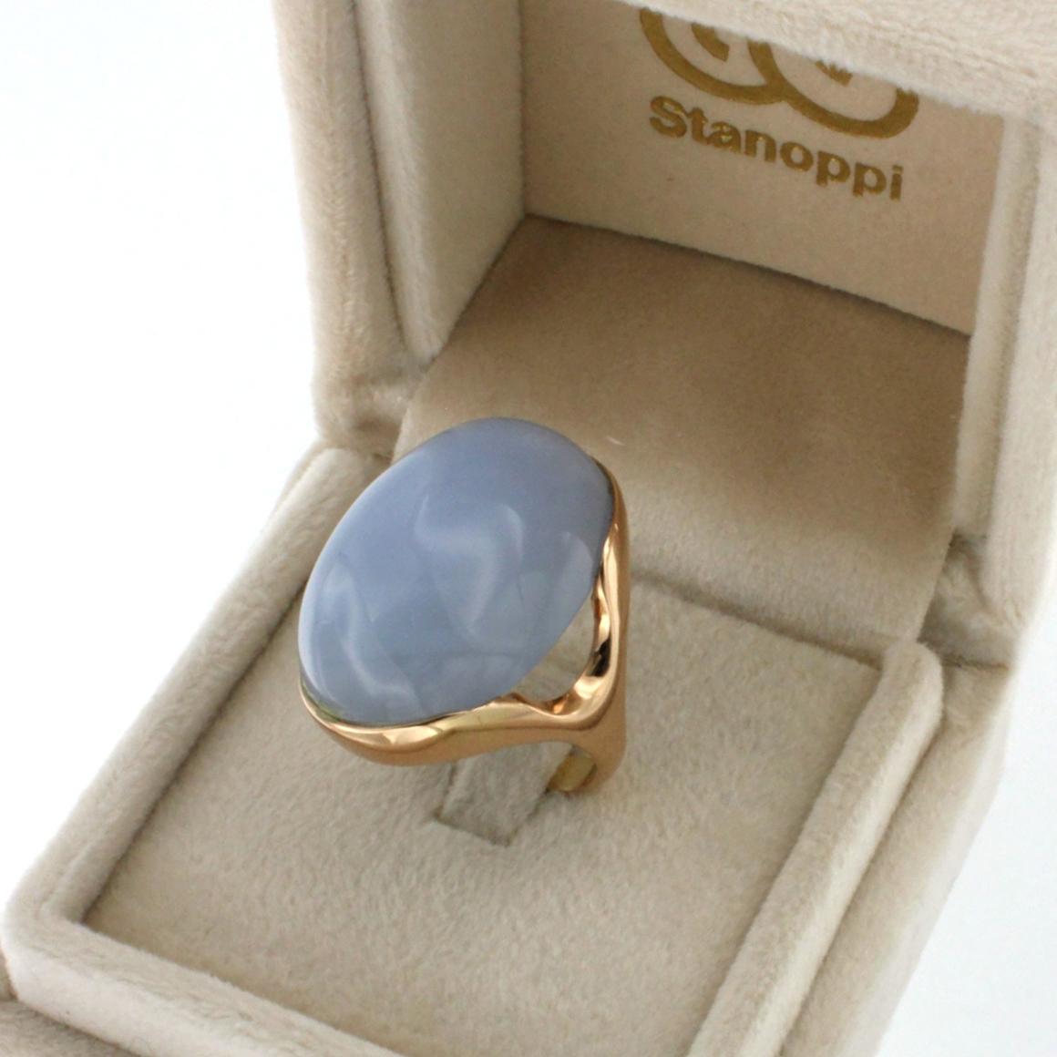 chalcedony ring gold