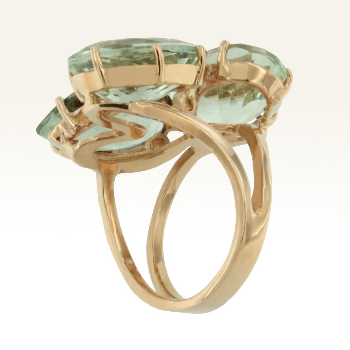rose gold green amethyst ring