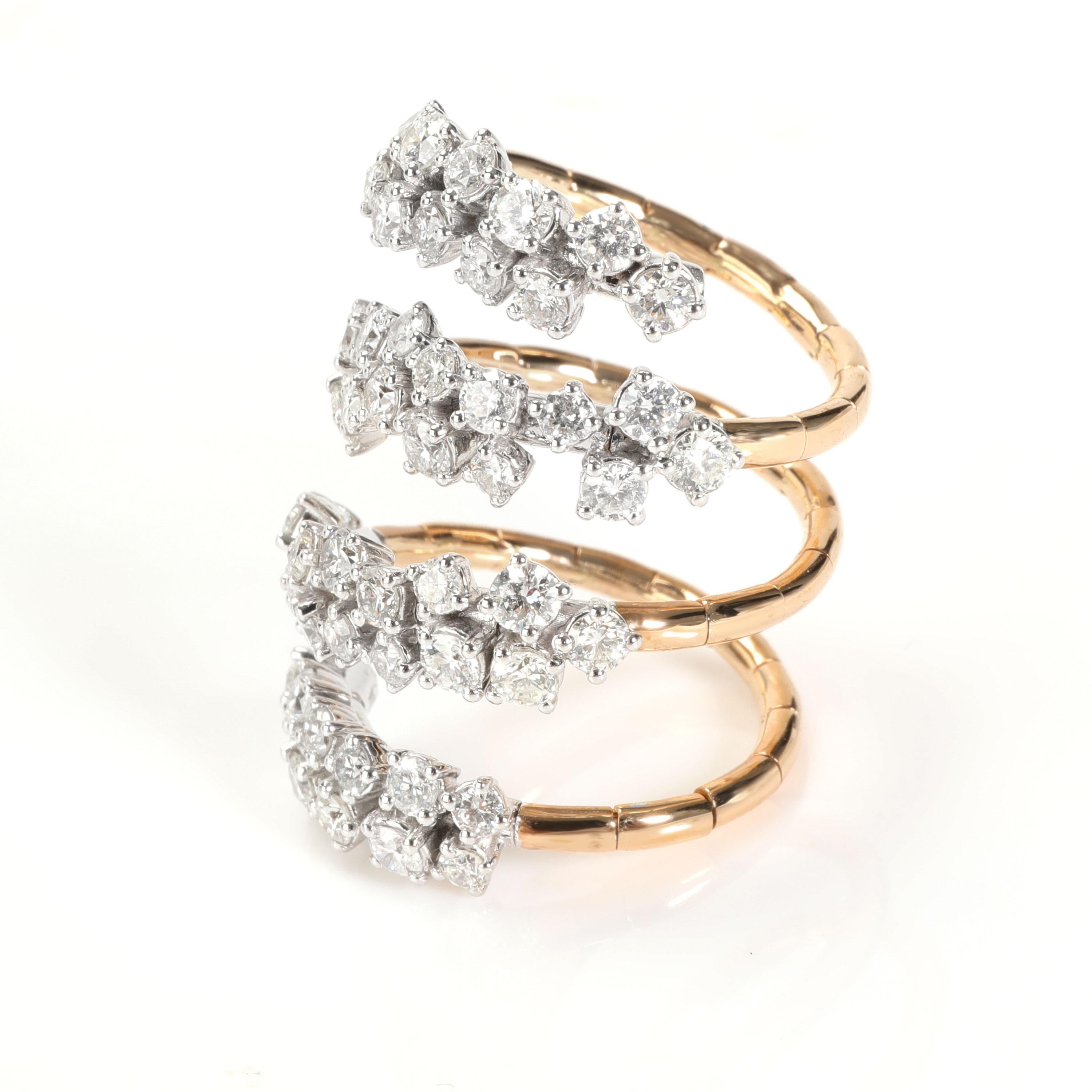 Flexibler Ring aus 18K Rose & Weißgold, 2,63 Ctw. im Zustand „Hervorragend“ in New York, NY