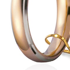 18K Rose & White Gold with Diamond Pradera Bicolor Wedding Band