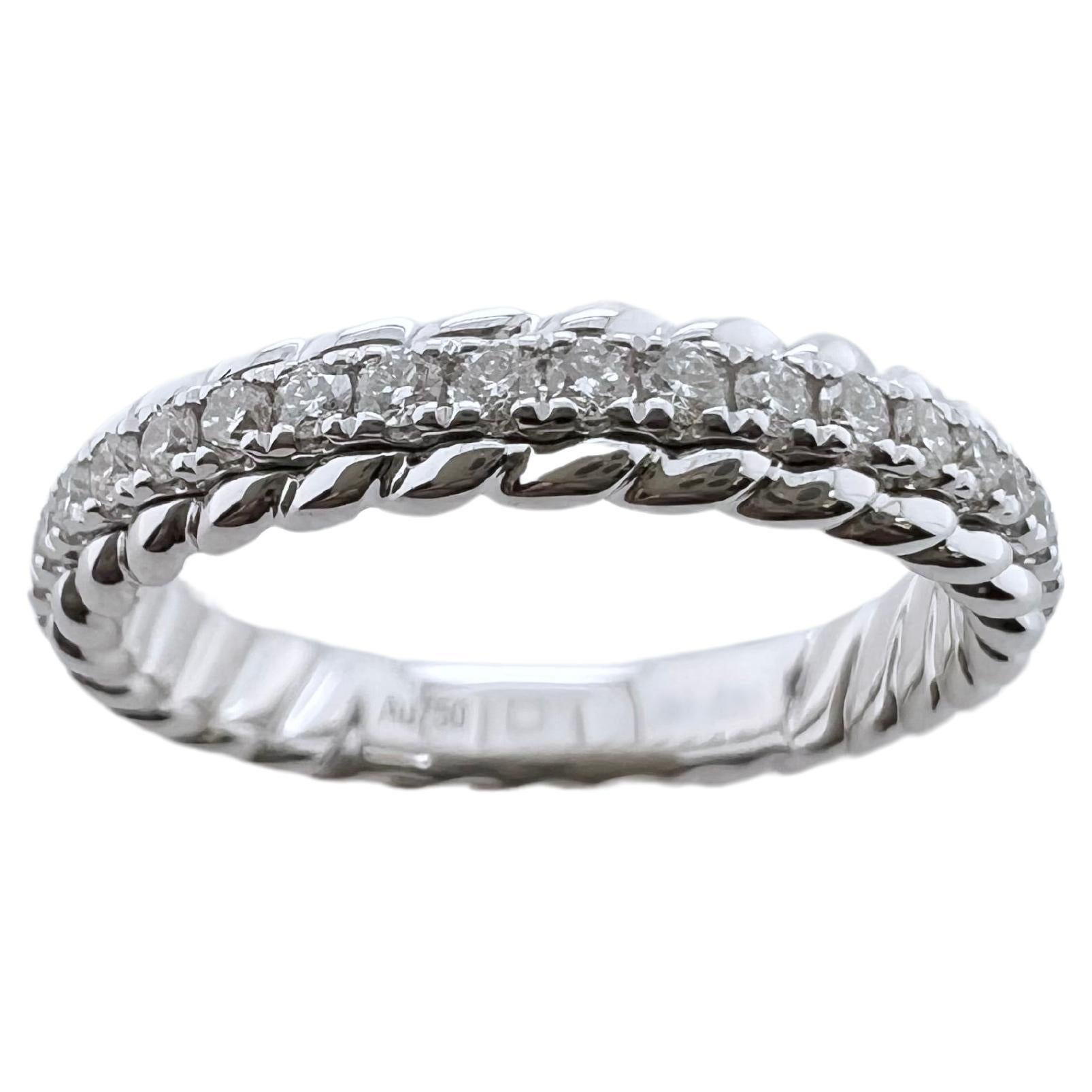 18k Rose, White, Yellow Gold Diamond Stackable Eternity Bands For Sale 2