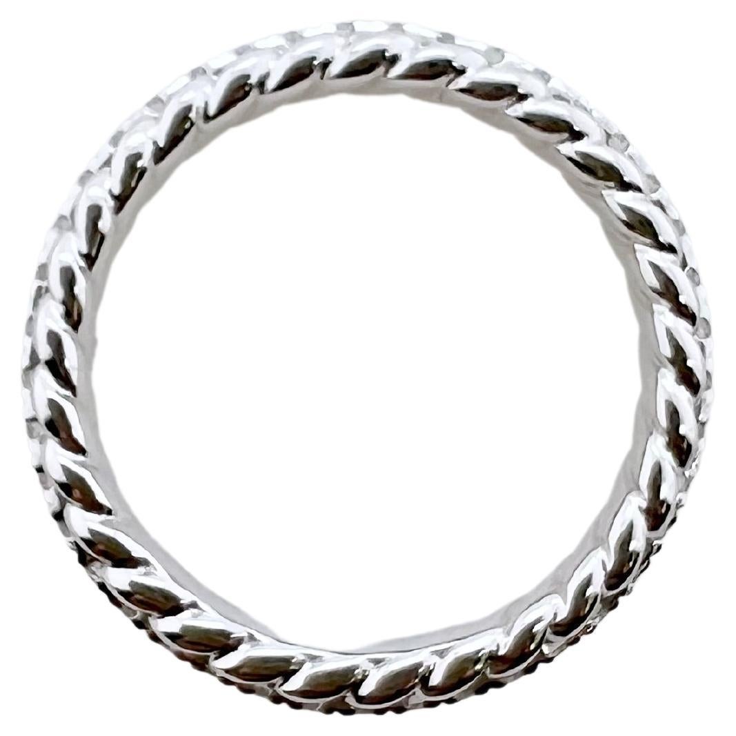 18k Rose, White, Yellow Gold Diamond Stackable Eternity Bands For Sale 3