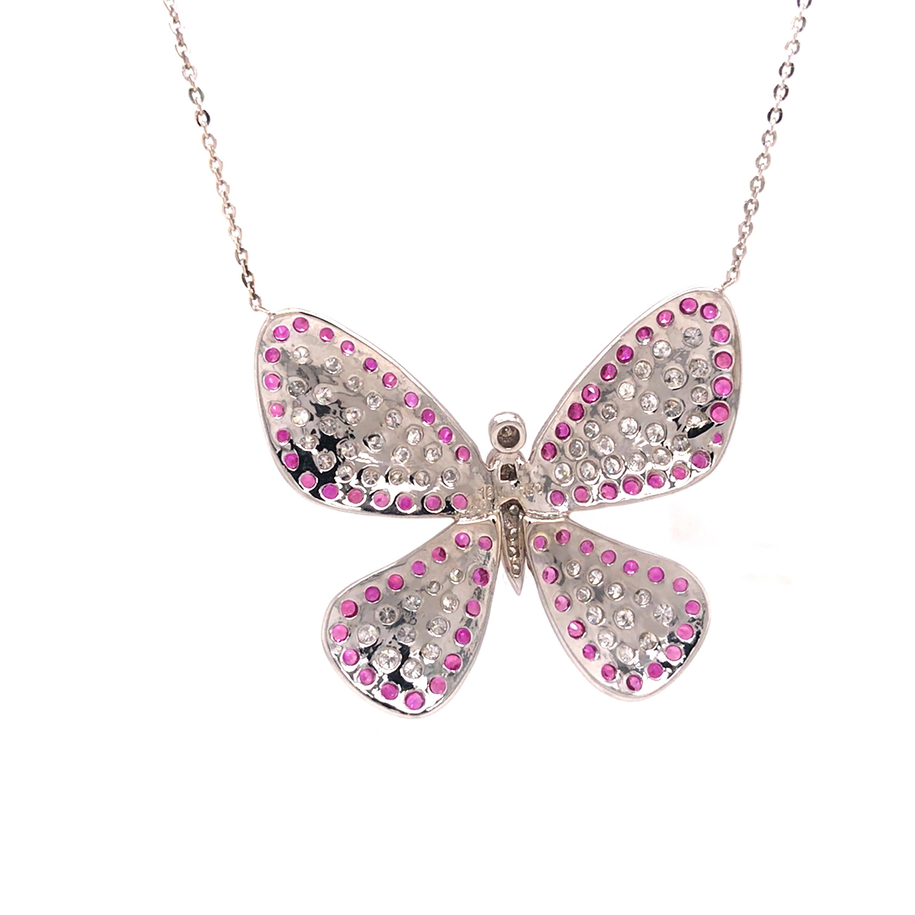 butterfly necklace silver
