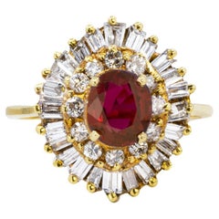 18k Ruby and Diamond Ring