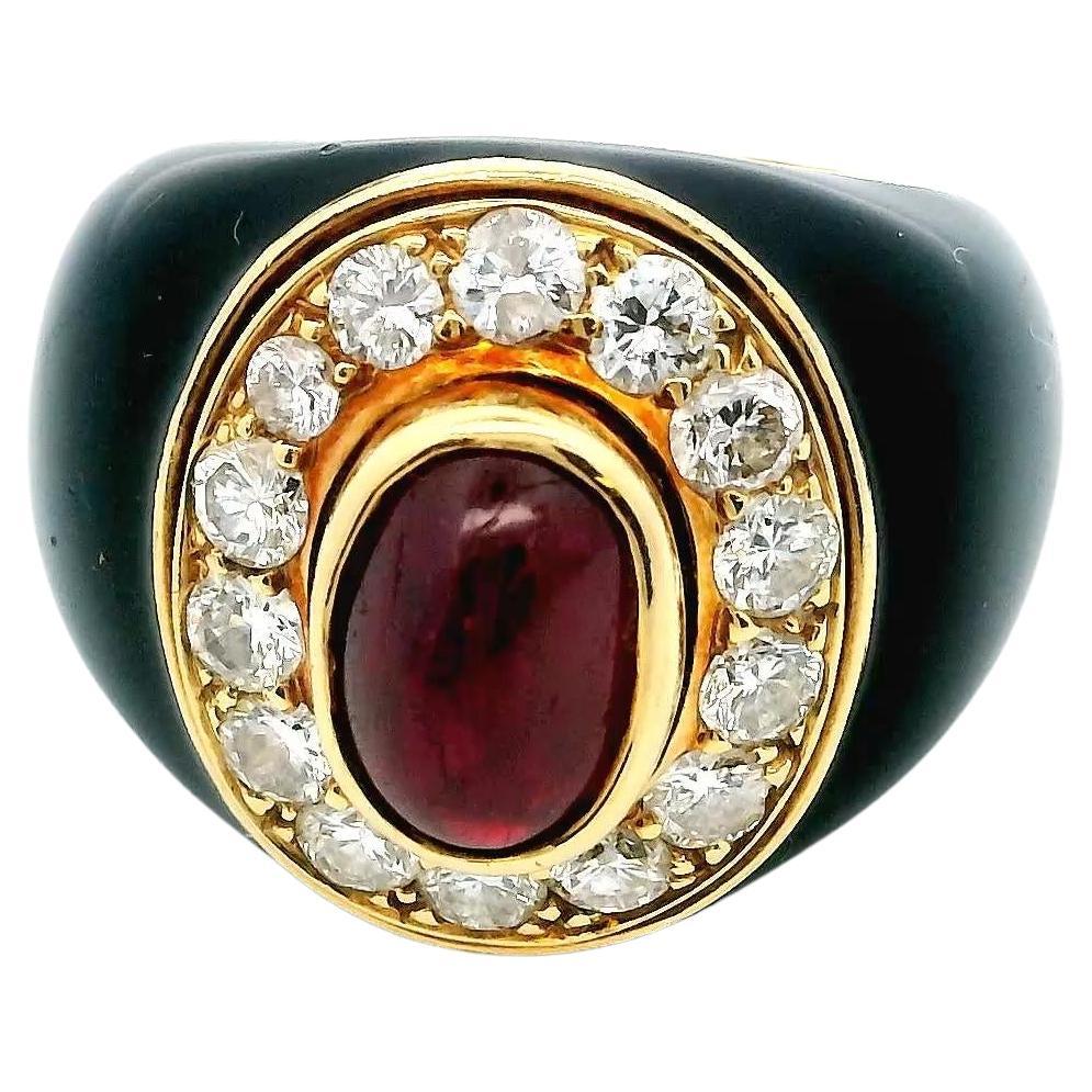 18k Ruby & Diamond Ring