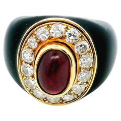 18k Ruby & Diamond Ring