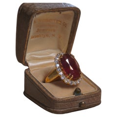18K Ruby Diamond Ring Vintage Unheated GIA Certified VS Fine Huge 12.96 Carats!