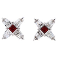 18K Ruby Earrings