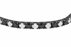18k Ruthenated White Gold and Brilliant Cut White Diamonds Tennis Bracelet