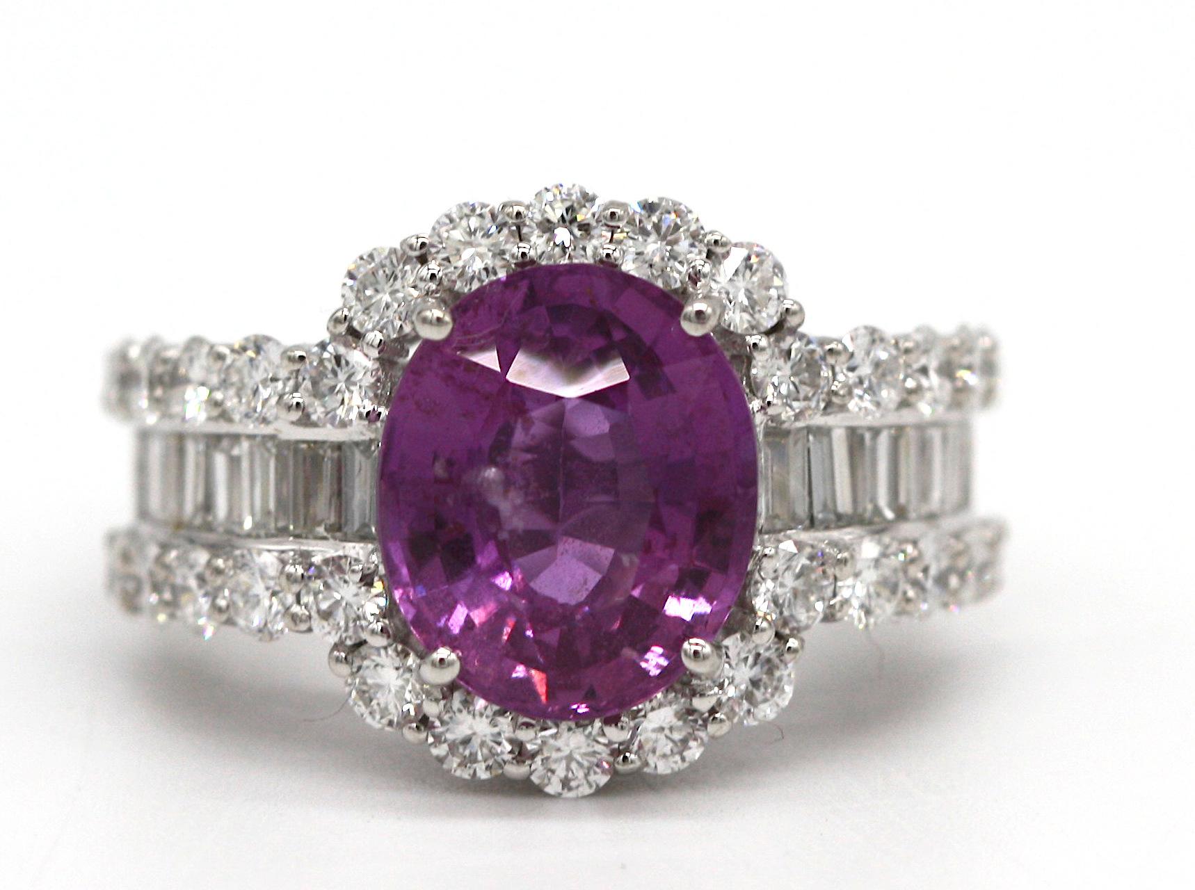 18K Sapphire and Diamond Ring For Sale at 1stDibs | burgundy sapphire