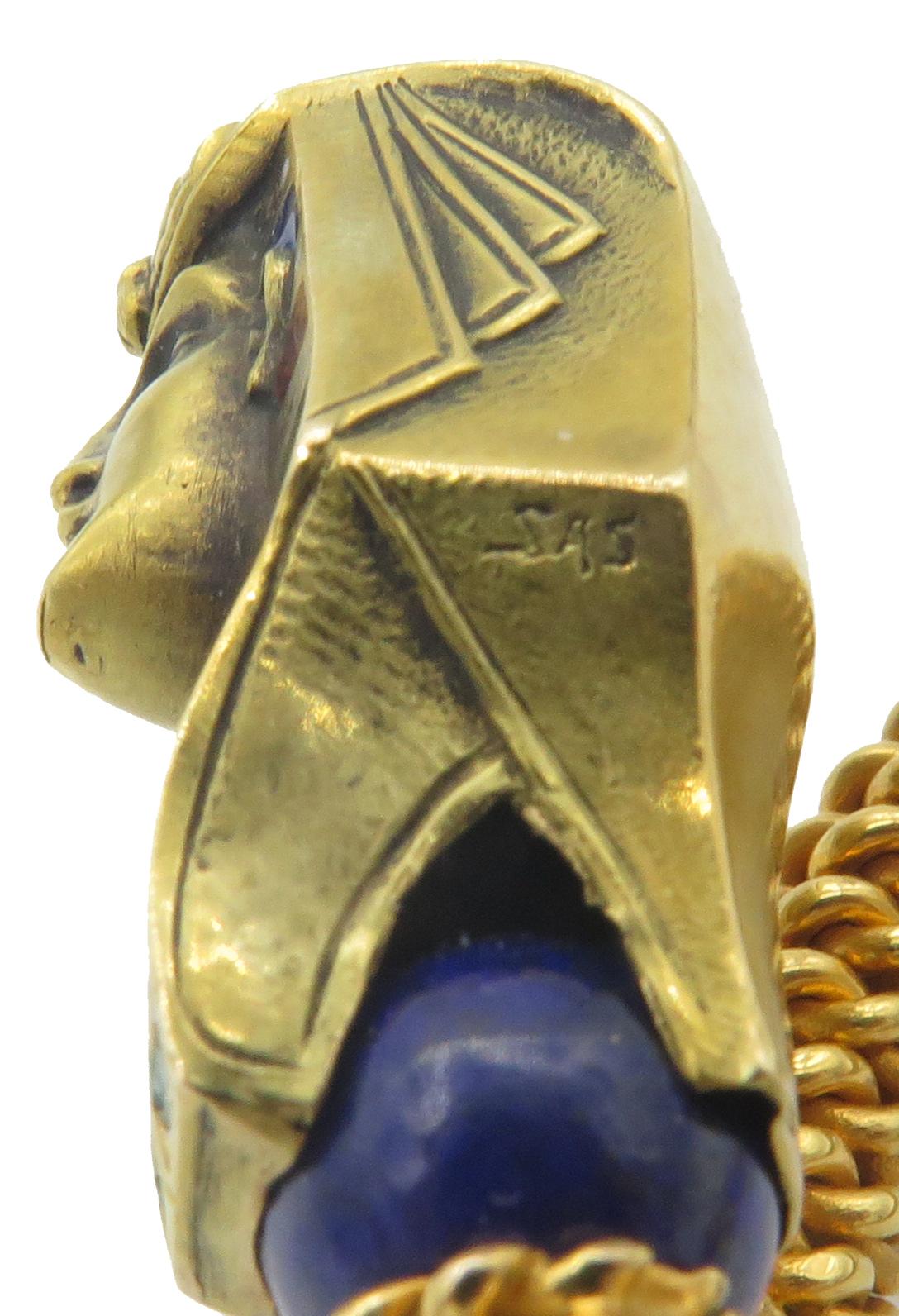 Bracelet unique égyptien SAS en or 18 carats Unisexe en vente