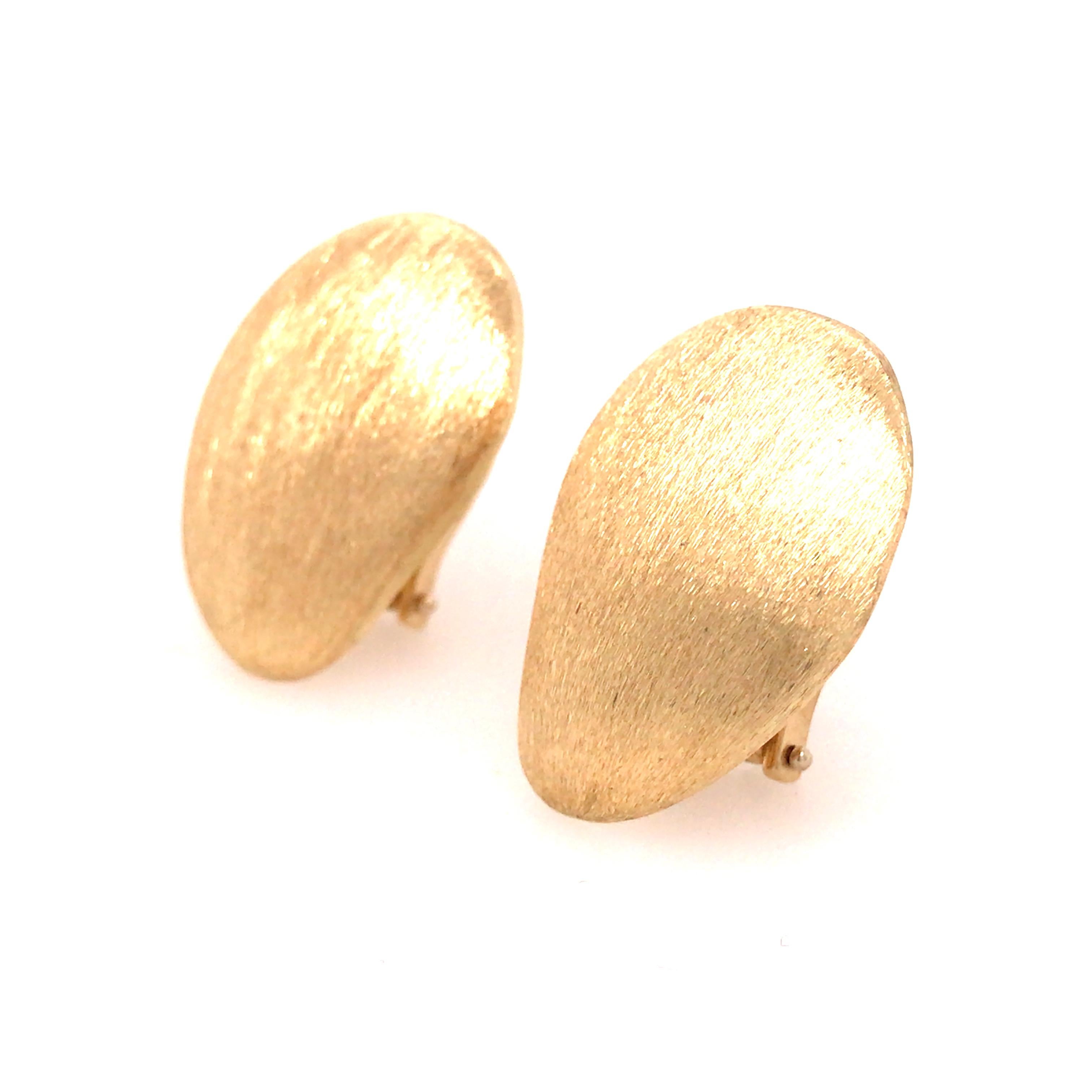satin gold earrings