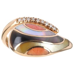 Bague abstraite Serpenti 18 carats