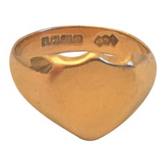 18 Karat Shield Shape Signet Ring