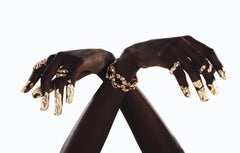 18k Shiny & Matte Rose Gold Bracelet with Round Cut Diamonds