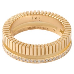 18K Gold Ring mit Diamanten  - Größe US 6