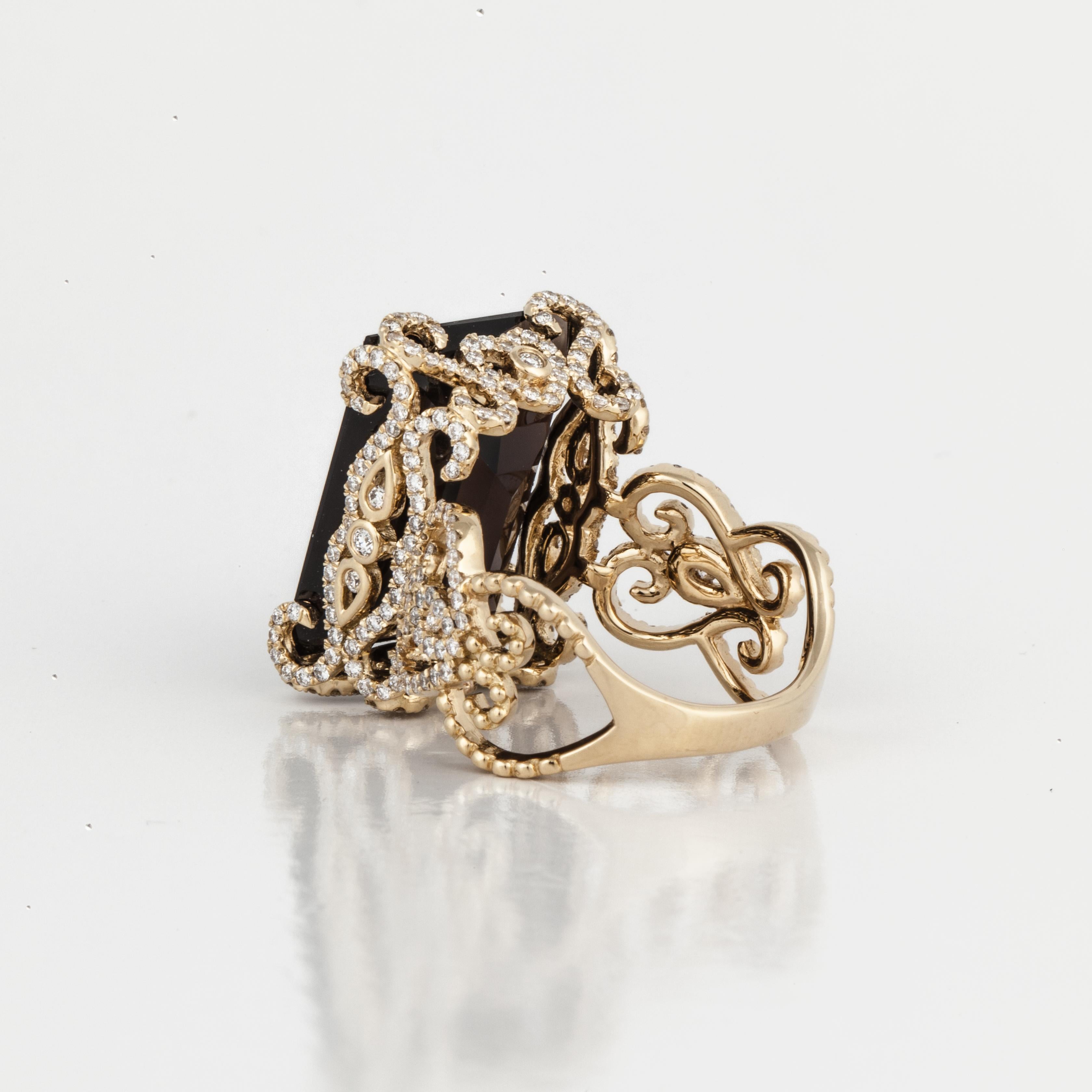 smokey diamond ring