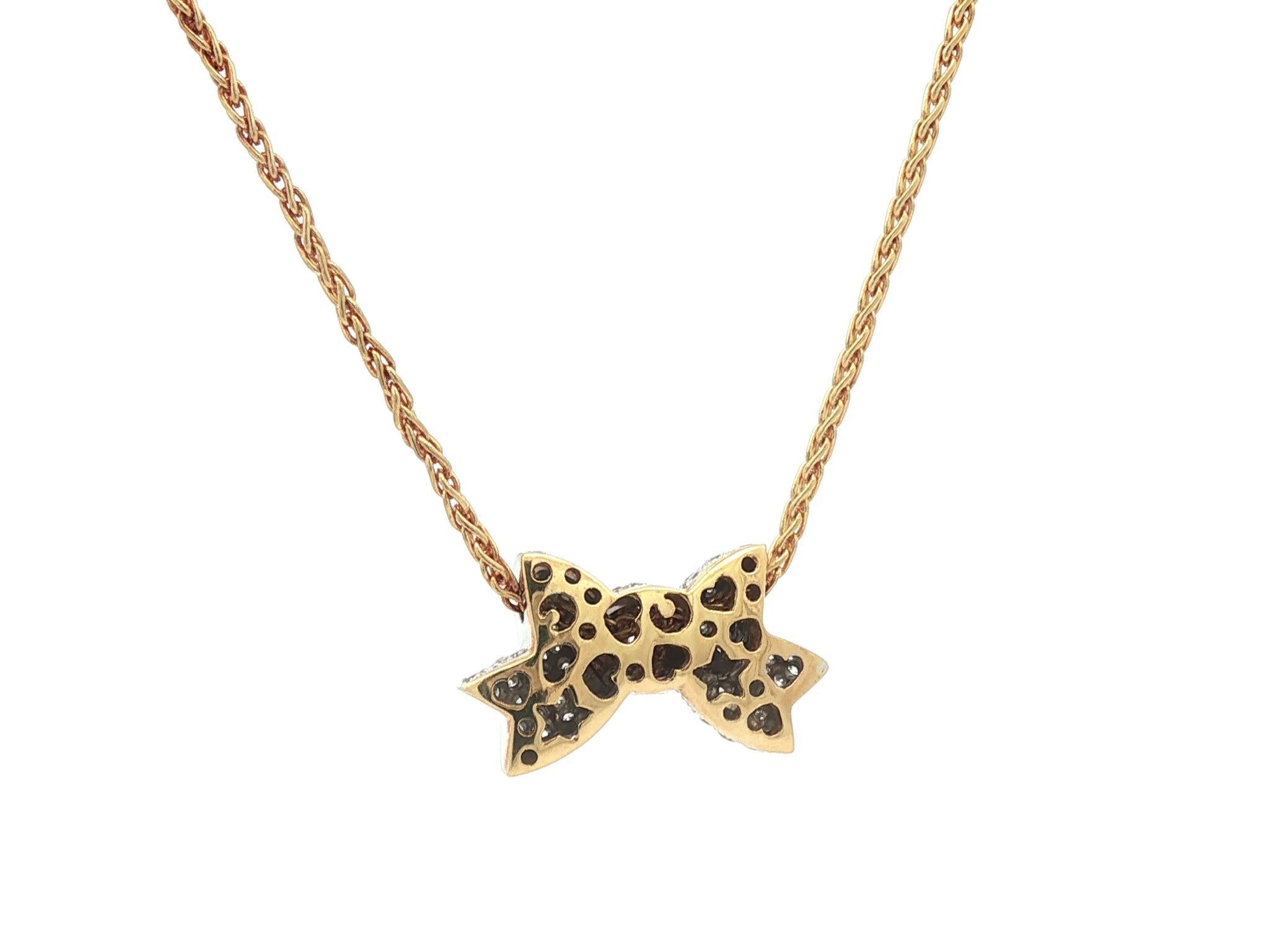 Pendentif en or massif 18k avec ruban coulissant et diamant de 0,65 ct. Chaîne à maillons de blé de 16,5 po en vente 5