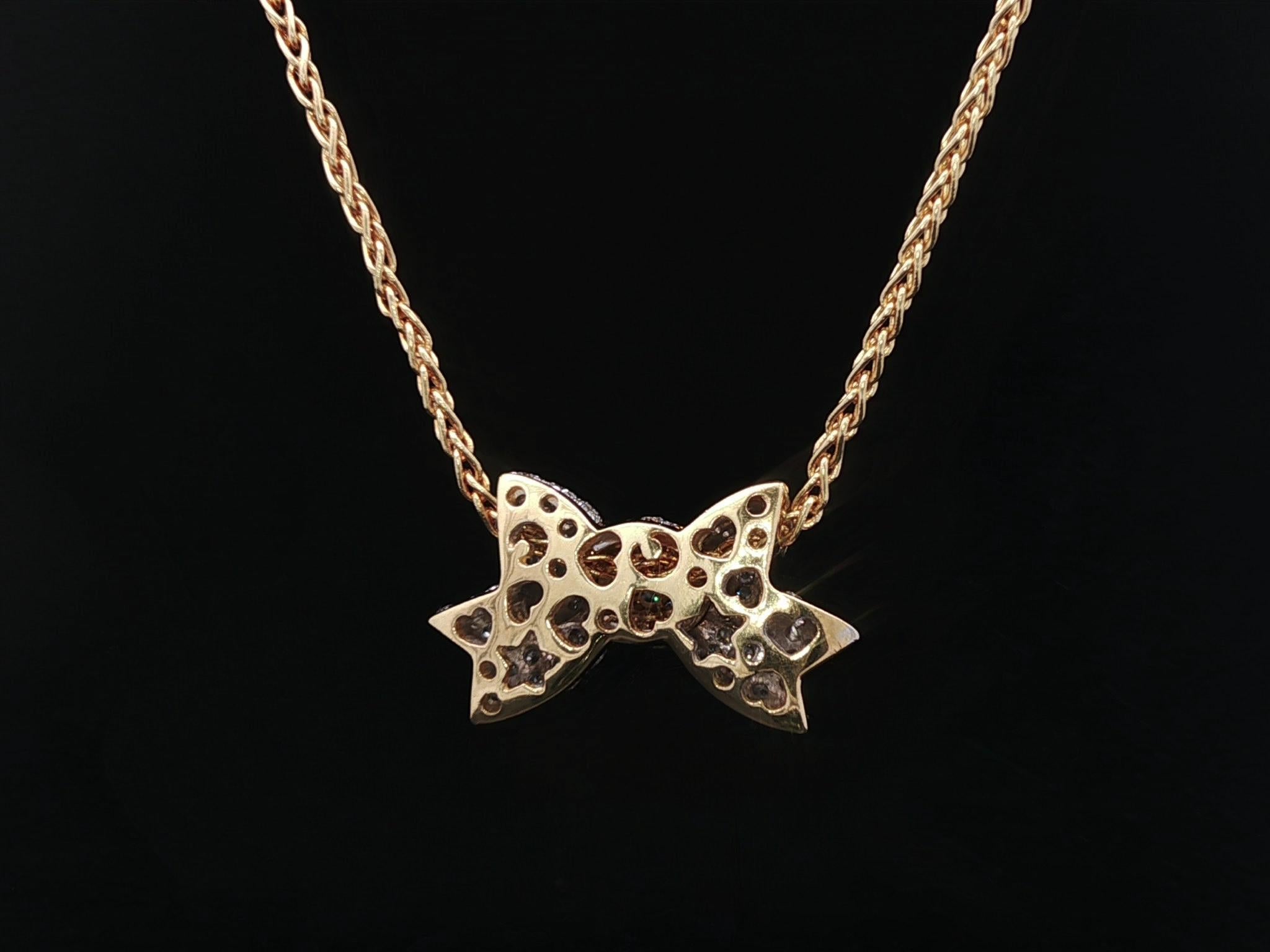 Pendentif en or massif 18k avec ruban coulissant et diamant de 0,65 ct. Chaîne à maillons de blé de 16,5 po Bon état - En vente à Montclair, NJ