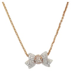 Pendentif en or massif 18k avec ruban coulissant et diamant de 0,65 ct. Chaîne à maillons de blé de 16,5 po