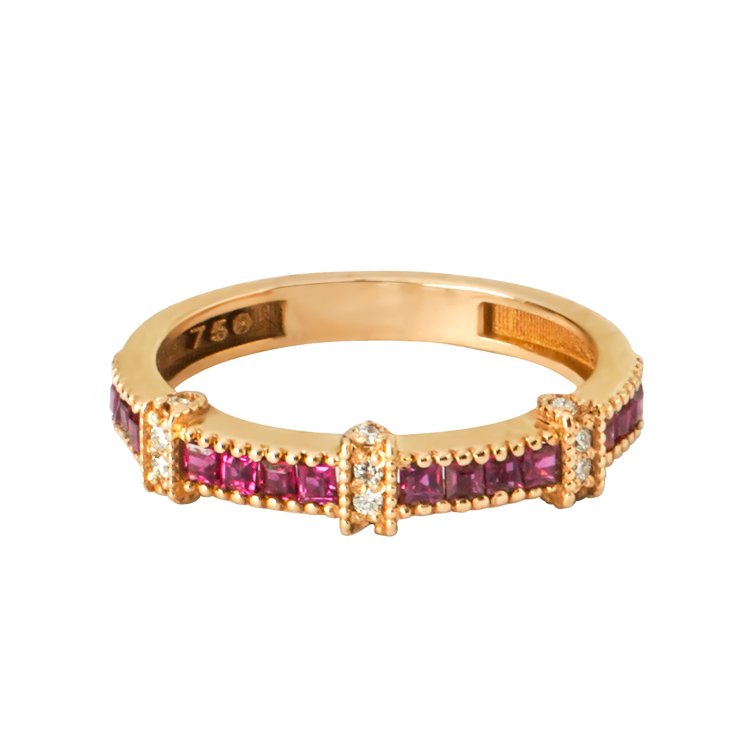 PRODUCT DETAILS:
18k Solid Gold
Stones:
Natural loose ruby 0.57 c.t(approx)
Brilliant cut Moissanite 0.21 c.t (approx)
Color: G-H
Cut: Excellent
Made entirely by hand using ethically sourced stones and reclaimed metals that have been melted down and