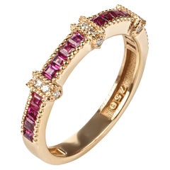18k Solid Gold Ablaze love ruby band