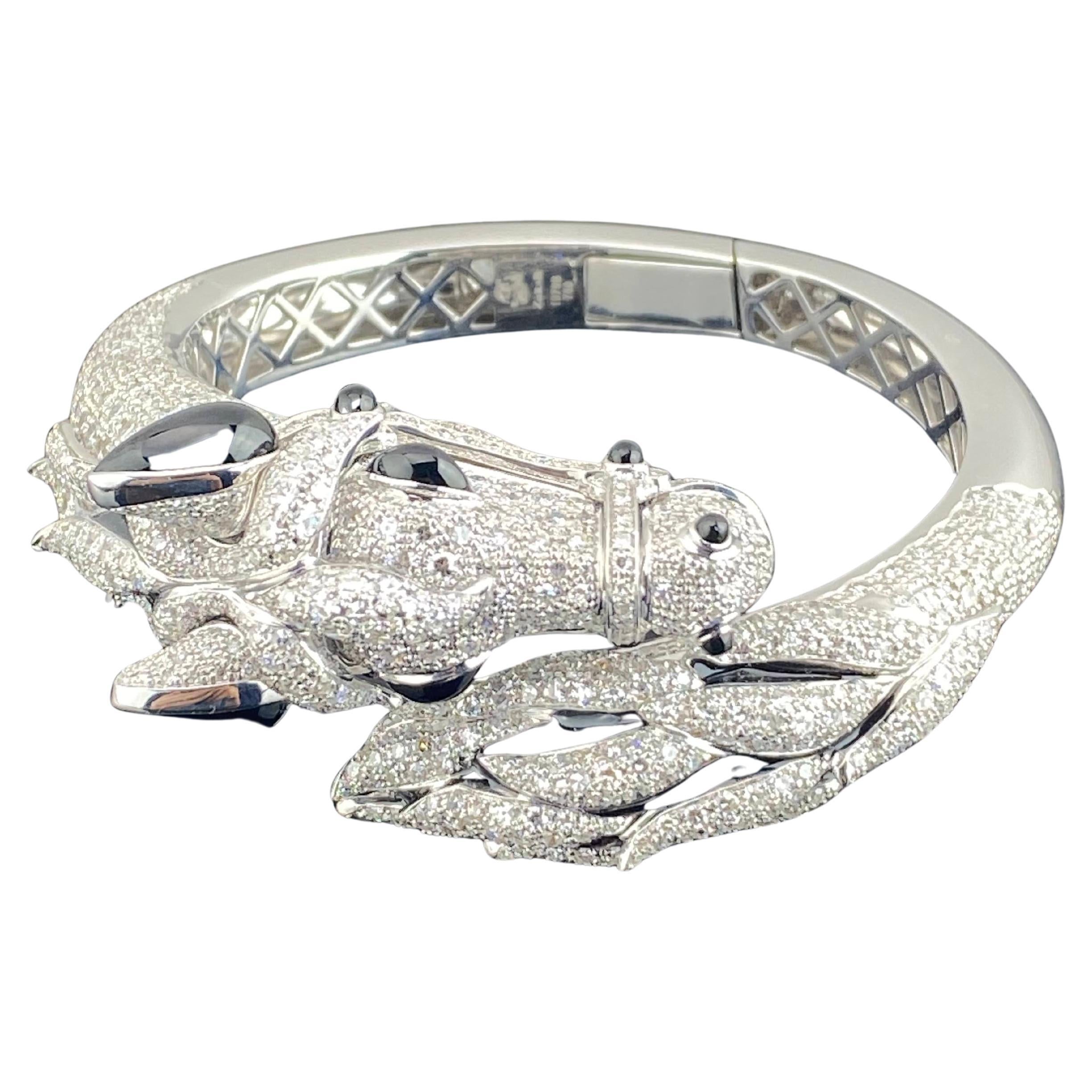 Bracelet en or massif 18K et diamant inspiré de l'étalon