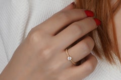 18K solid gold bridal Endalaus ring