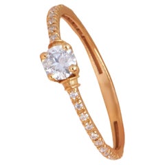 18K solid gold bridal Endalaus ring