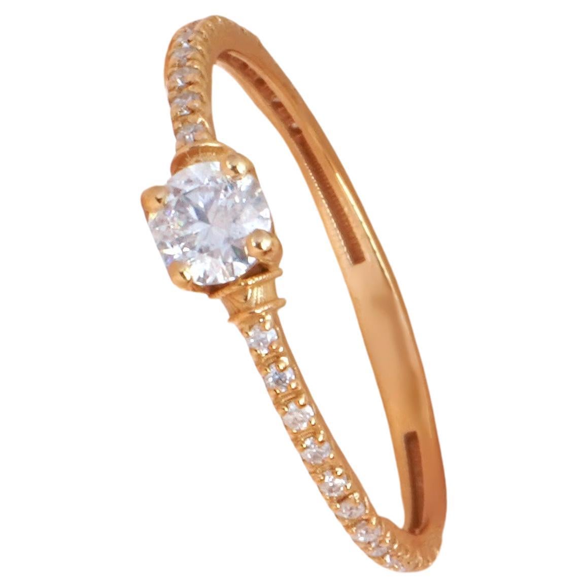 18K solid gold bridal Endalaus ring For Sale