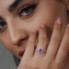 18K solid Gold Celestial tourmaline ring