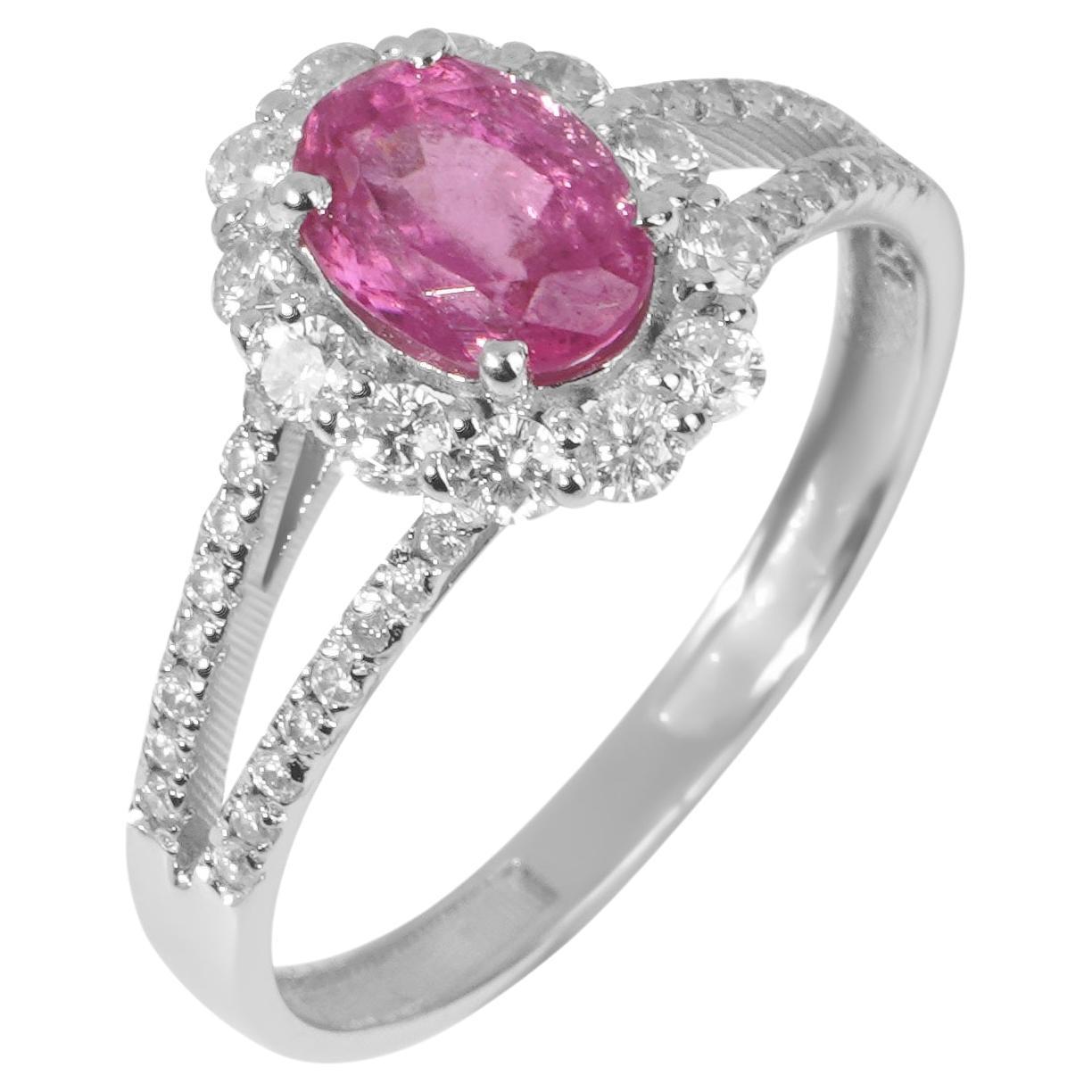 Bague tourmaline céleste en or massif 18K