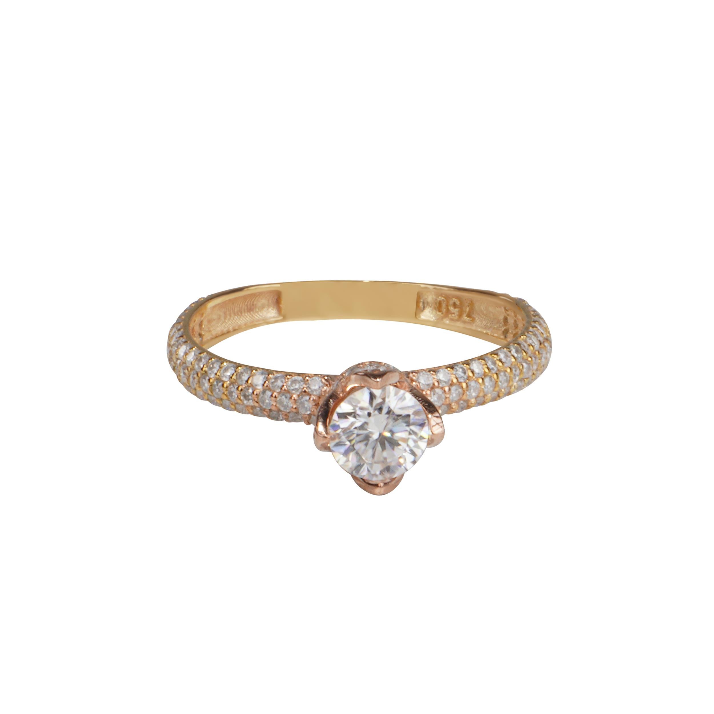 Women's or Men's 18K solid Gold Crown bridal ring For Sale