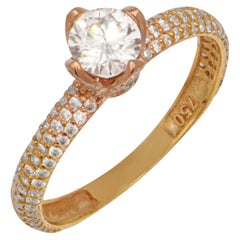 18K solid Gold Crown bridal ring