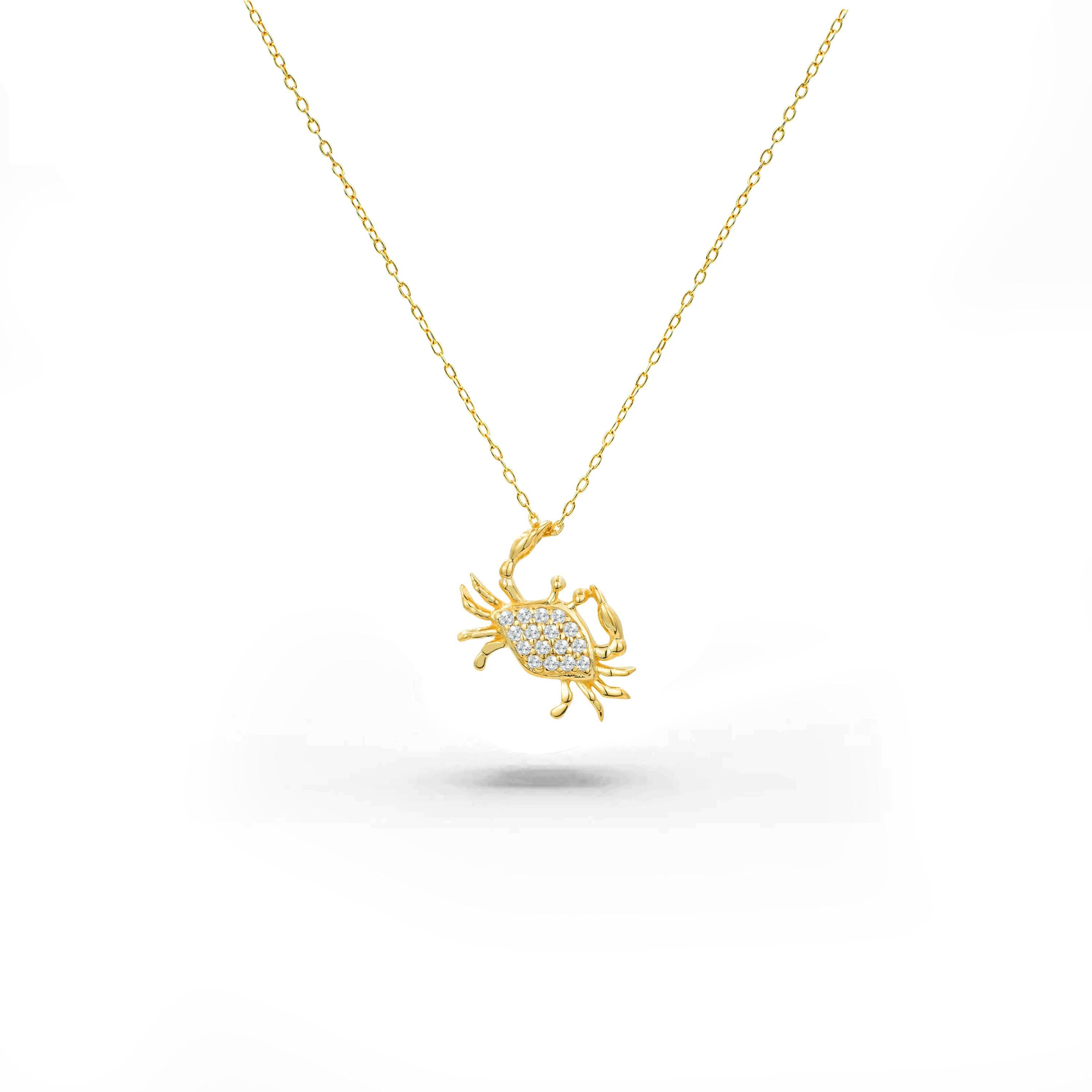 swarovski crab necklace