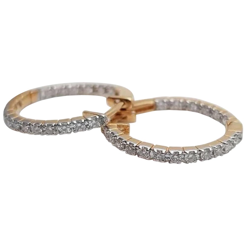 18 Karat Solid Gold Love Knot Hoops For Sale at 1stDibs