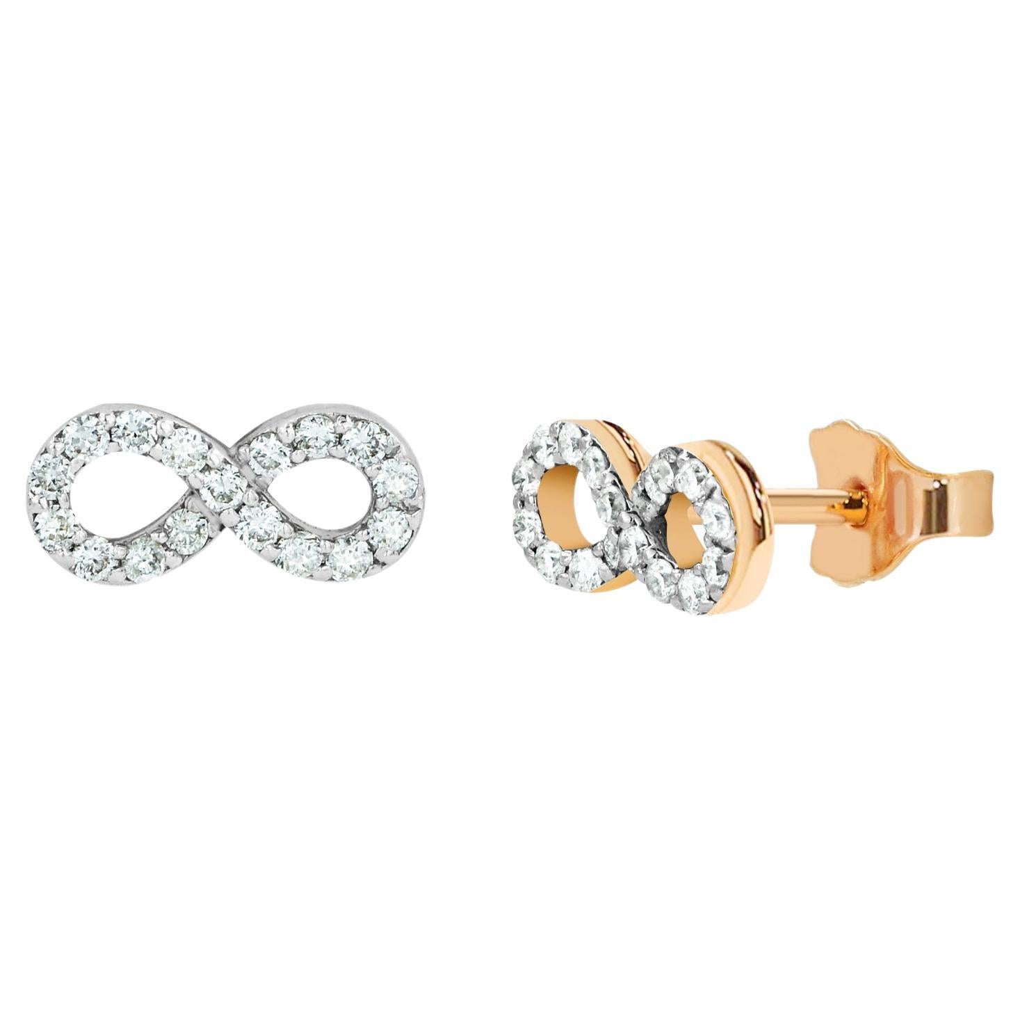 Tria Frame Diamond Gold Stud Earrings For Sale at 1stDibs