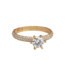 18K massiv Gold Elizabet Ring